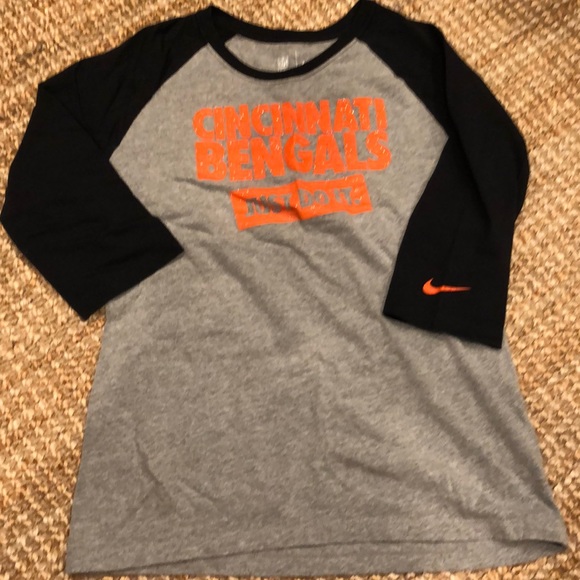 Nike 3/4 bengals shirt - Picture 1 of 4